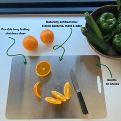 🏆Flash Sale⚡ 50K+ SOLD! Almost Gone-💥🎉🔥Stainless Steel Double Sided Chopping Board,Best Gifts