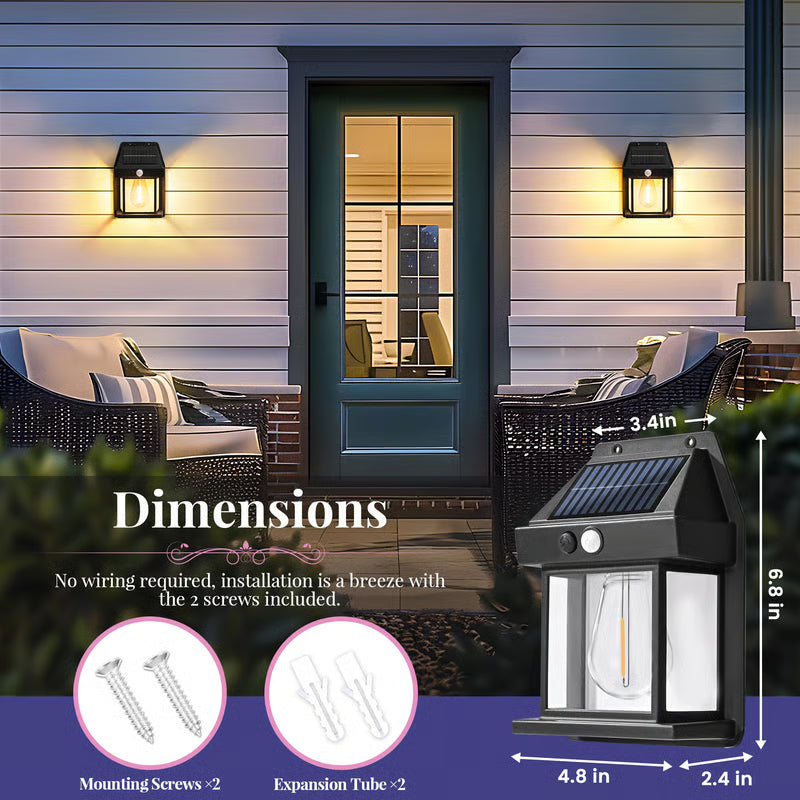 Pack Of 2 Solar Powered LED Lights