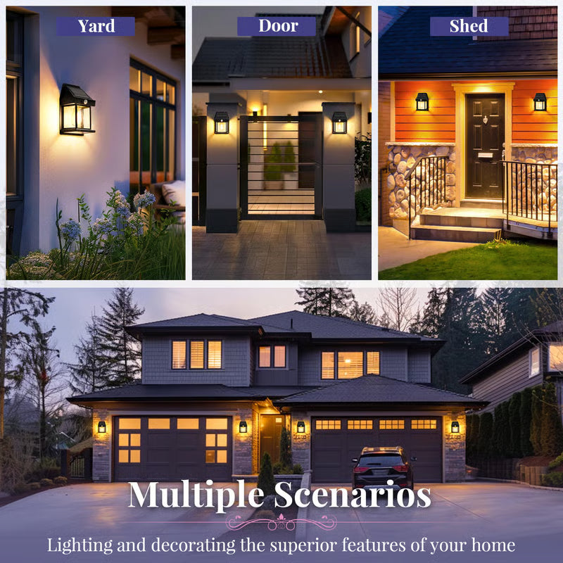 Pack Of 2 Solar Powered LED Lights