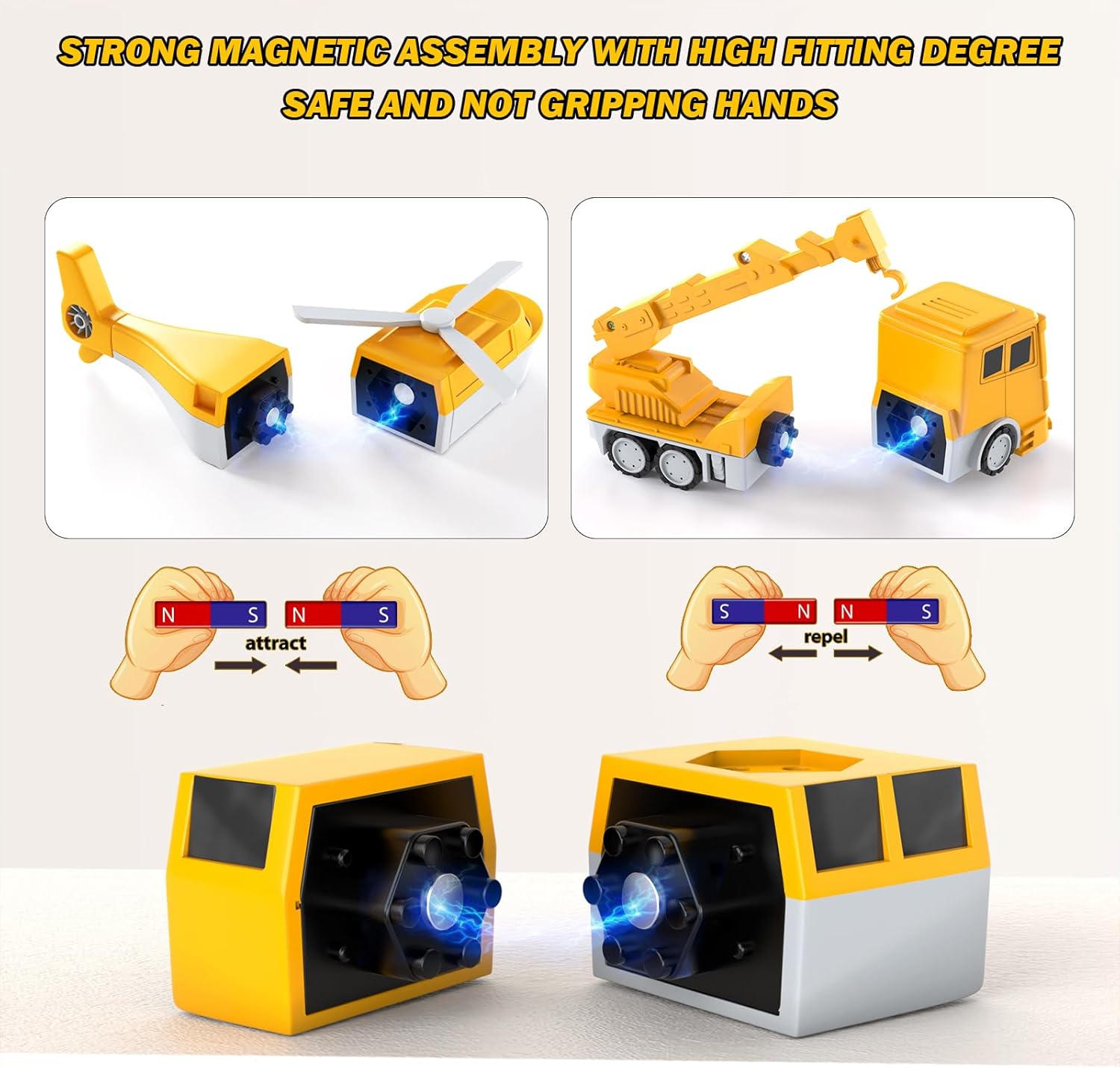Magnetic Transform Engineering Car Assembled Toys