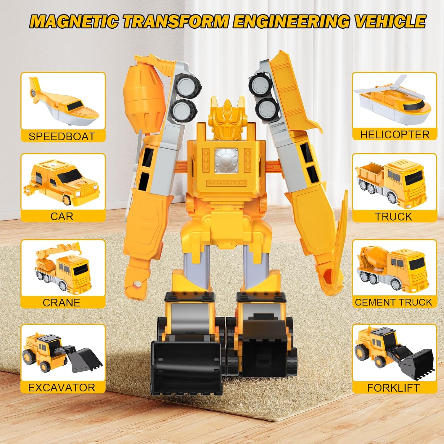 Magnetic Transform Engineering Car Assembled Toys