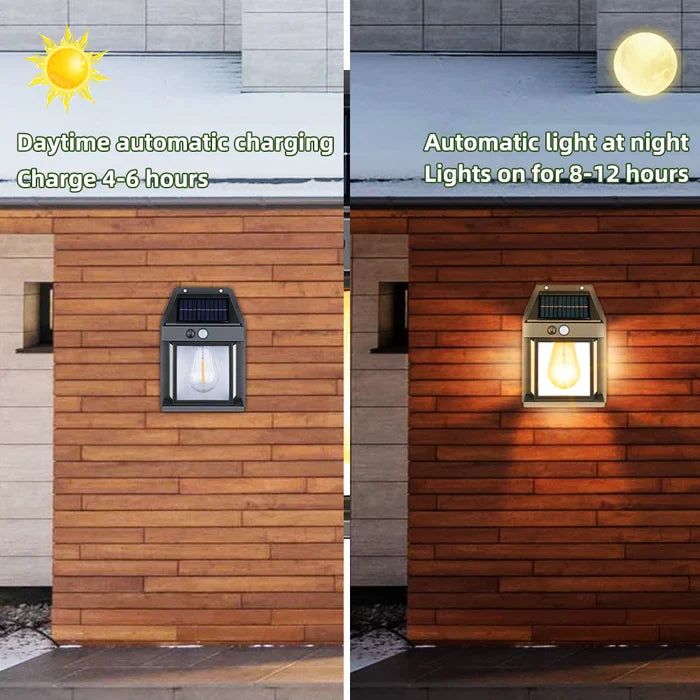 Pack of 2 Solar Interaction Outdoor Wall Lamp 2024